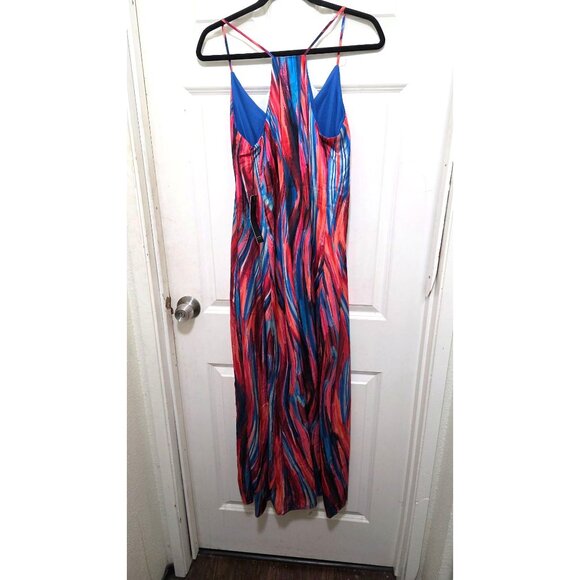 NWT Nicole Miller New York Multicolor Abstract Bohemia Fary Maxi Dress Women's M - Picture 3 of 8